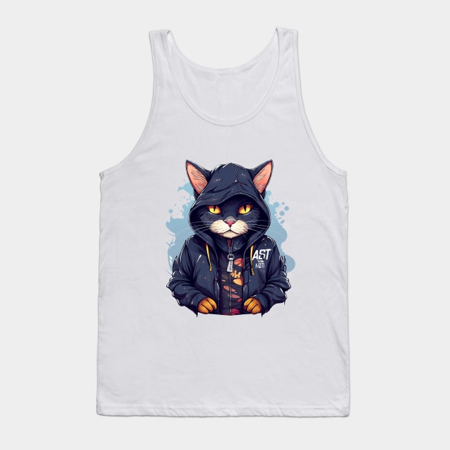 Chill Cat Tank Top by WahomeV